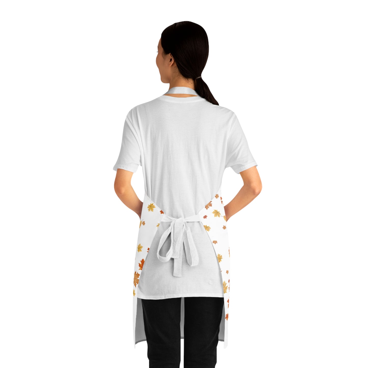 Thanksgiving Autumn Leaves Apron – Fall Kitchen Decor, Holiday Cooking Gift & Seasonal Harvest Design (USA)