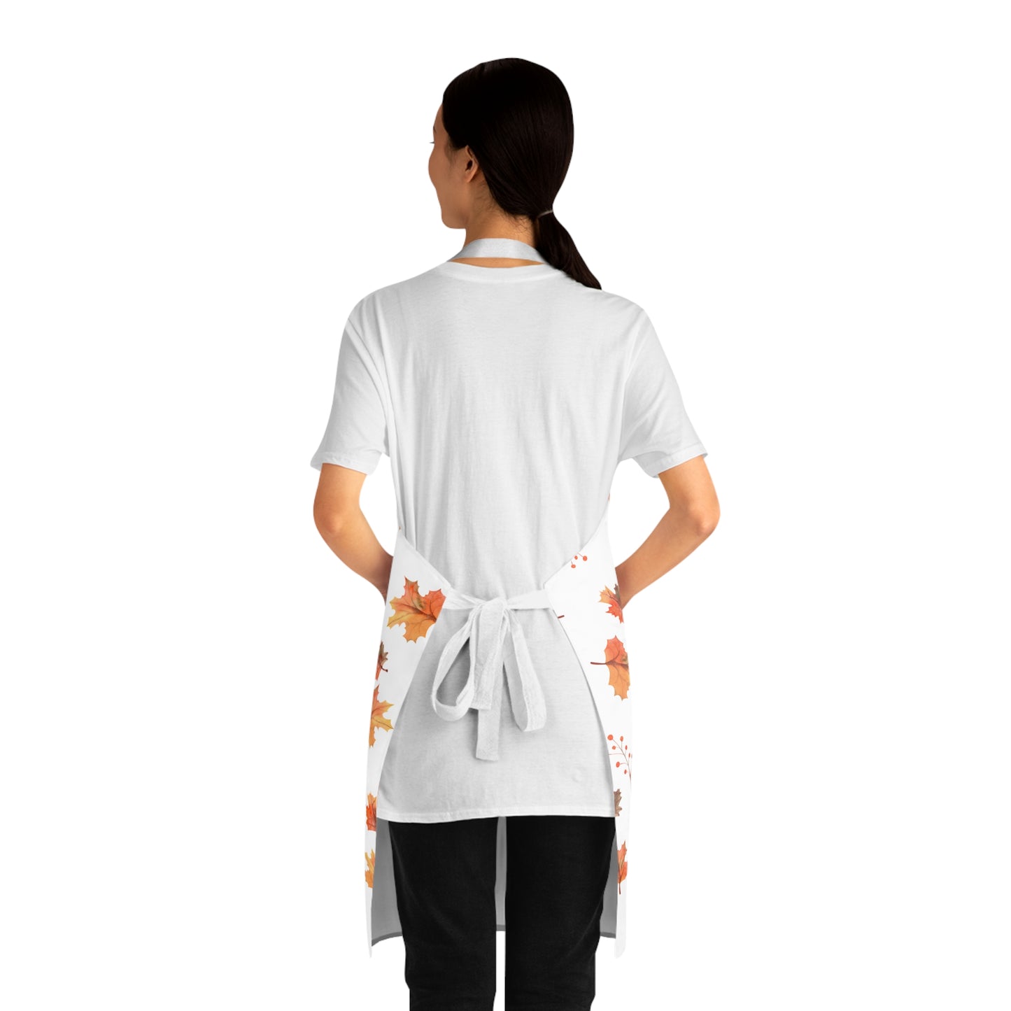 Autumn Fall Leaves Apron – Rustic Thanksgiving Kitchen Decor, Cozy Harvest Cooking Gift & Seasonal Fall Kitchenwear (USA)