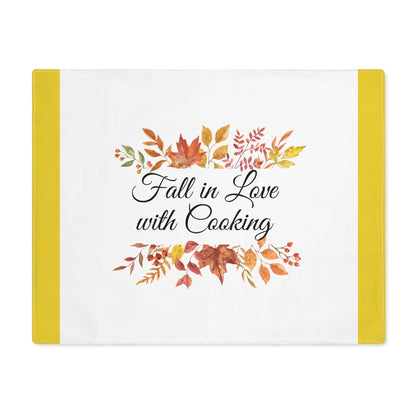 Fall in Love with Cooking Placemat — Autumn Kitchen Dining Décor