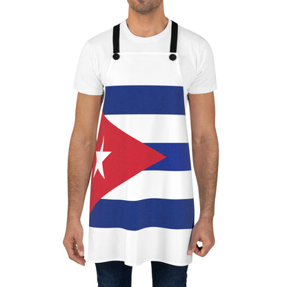 Cuban Flag Chef Apron – Patriotic Cooking Apron, Cuba Pride Kitchen Gift & Cultural BBQ Apron (USA)