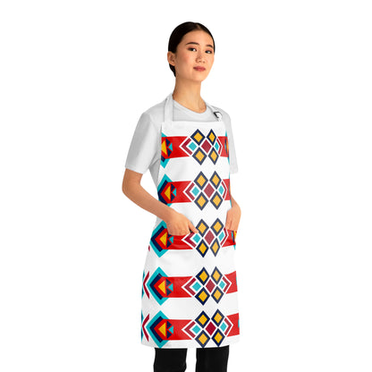 Colorful Geometric Pattern Apron, Kitchen Apron for Cooking & Baking, Unique Gift for Foodies, Artisanal Culinary Style, Hostess Gift, [...]