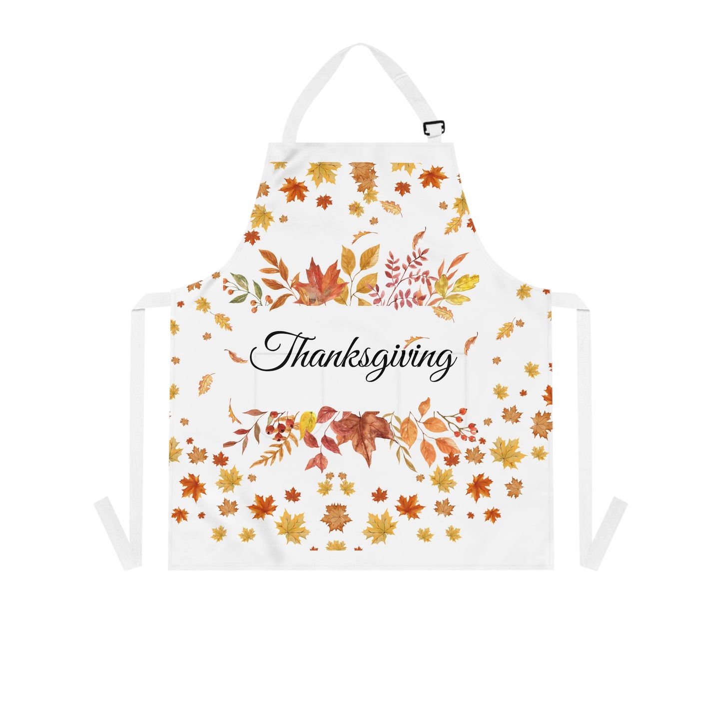 Thanksgiving Autumn Leaves Apron – Fall Kitchen Decor, Holiday Cooking Gift & Seasonal Harvest Design (USA)
