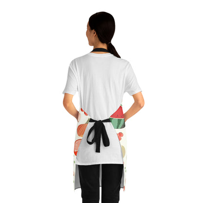 Vibrant Vegetable and Fruit Apron, Colorful Cooking Apron, Chef Gift, Kitchen Decor, Holiday Cooking Outfit, Foodie Gift
