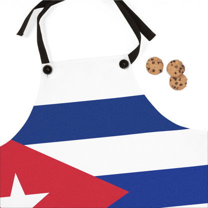 Cuban Flag Chef Apron – Patriotic Cooking Apron, Cuba Pride Kitchen Gift & Cultural BBQ Apron (USA)