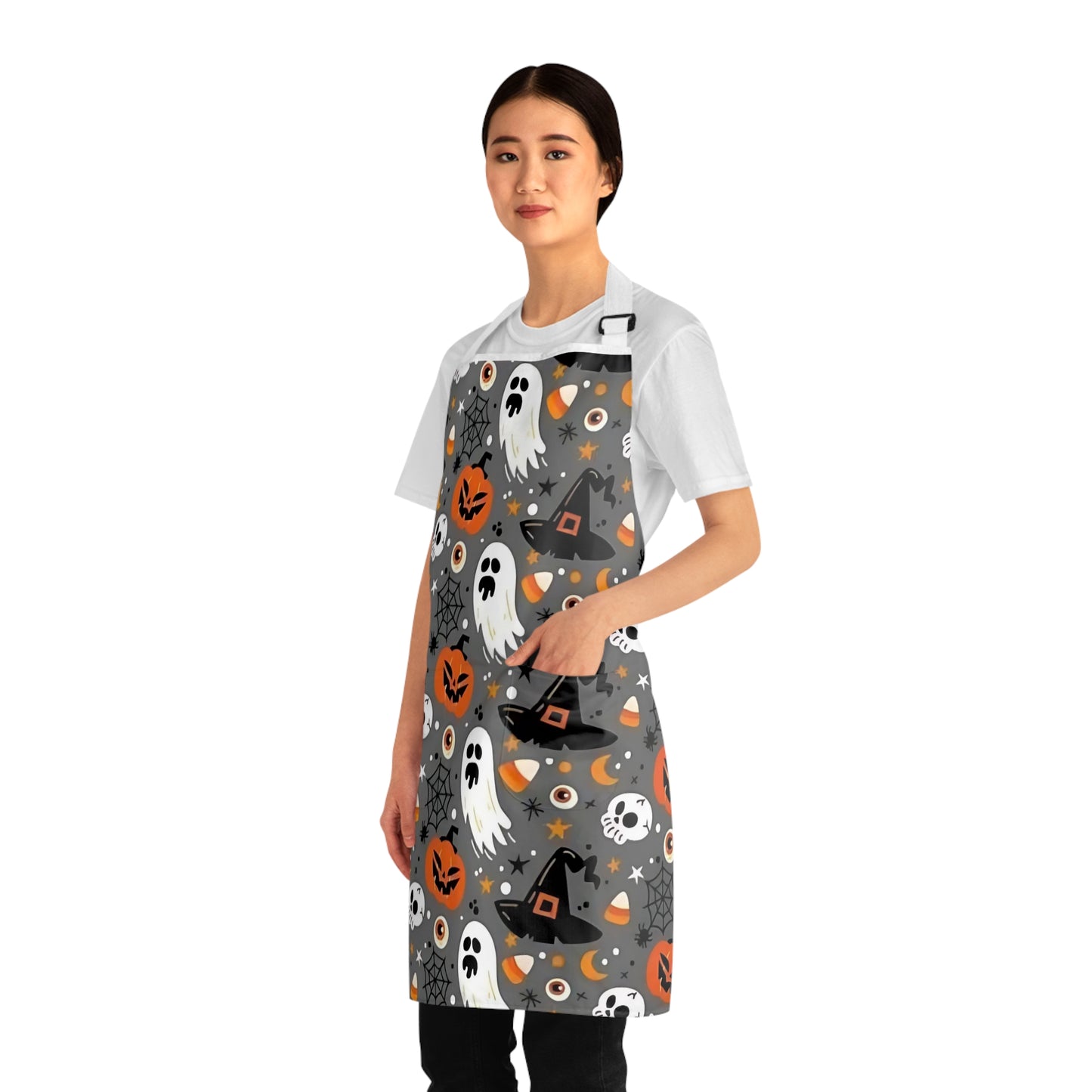 Halloween Apron, Spooky Kitchen Wear, Fun Cooking Gift, Perfect for Halloween Parties, Holiday Cooking