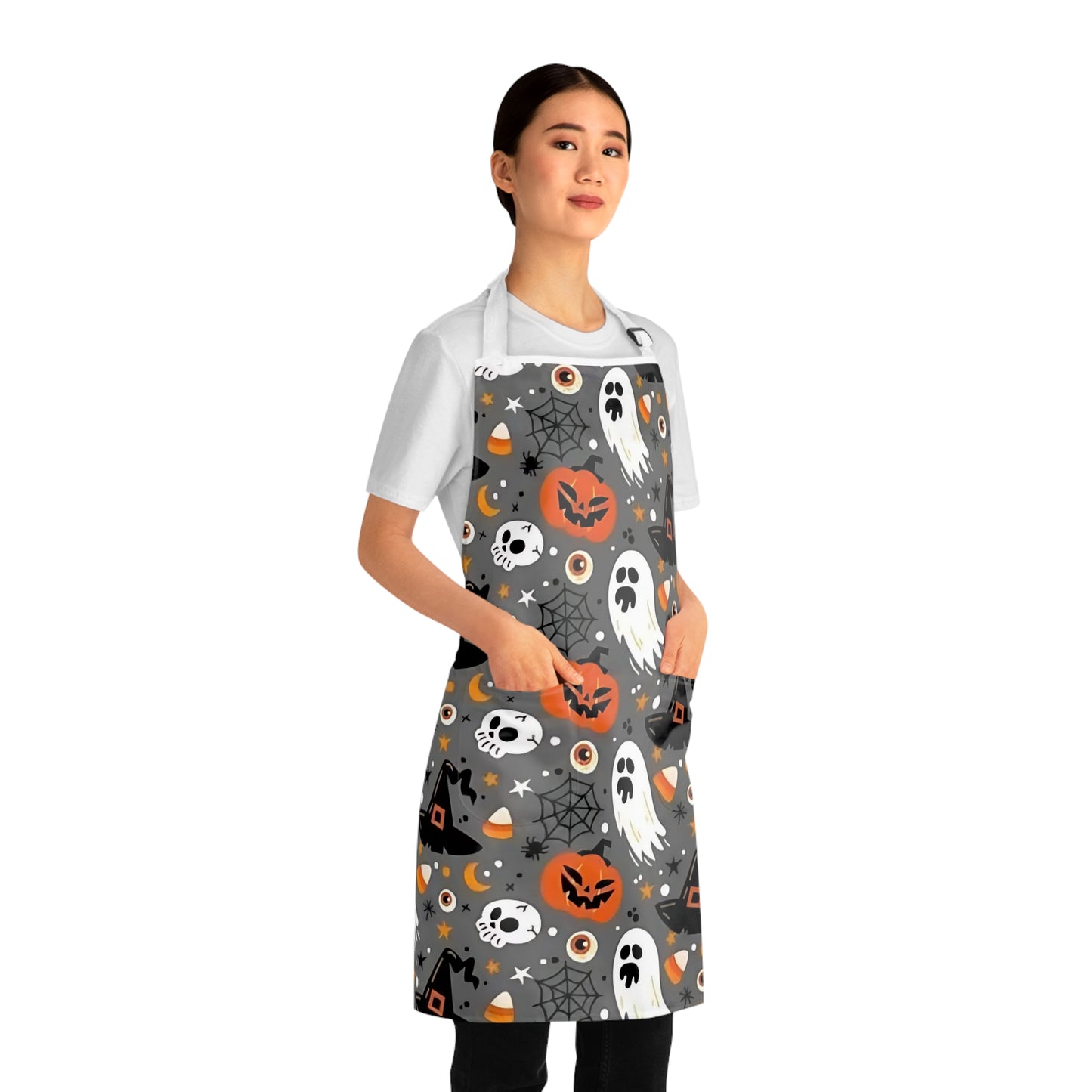 Halloween Apron, Spooky Kitchen Wear, Fun Cooking Gift, Perfect for Halloween Parties, Holiday Cooking