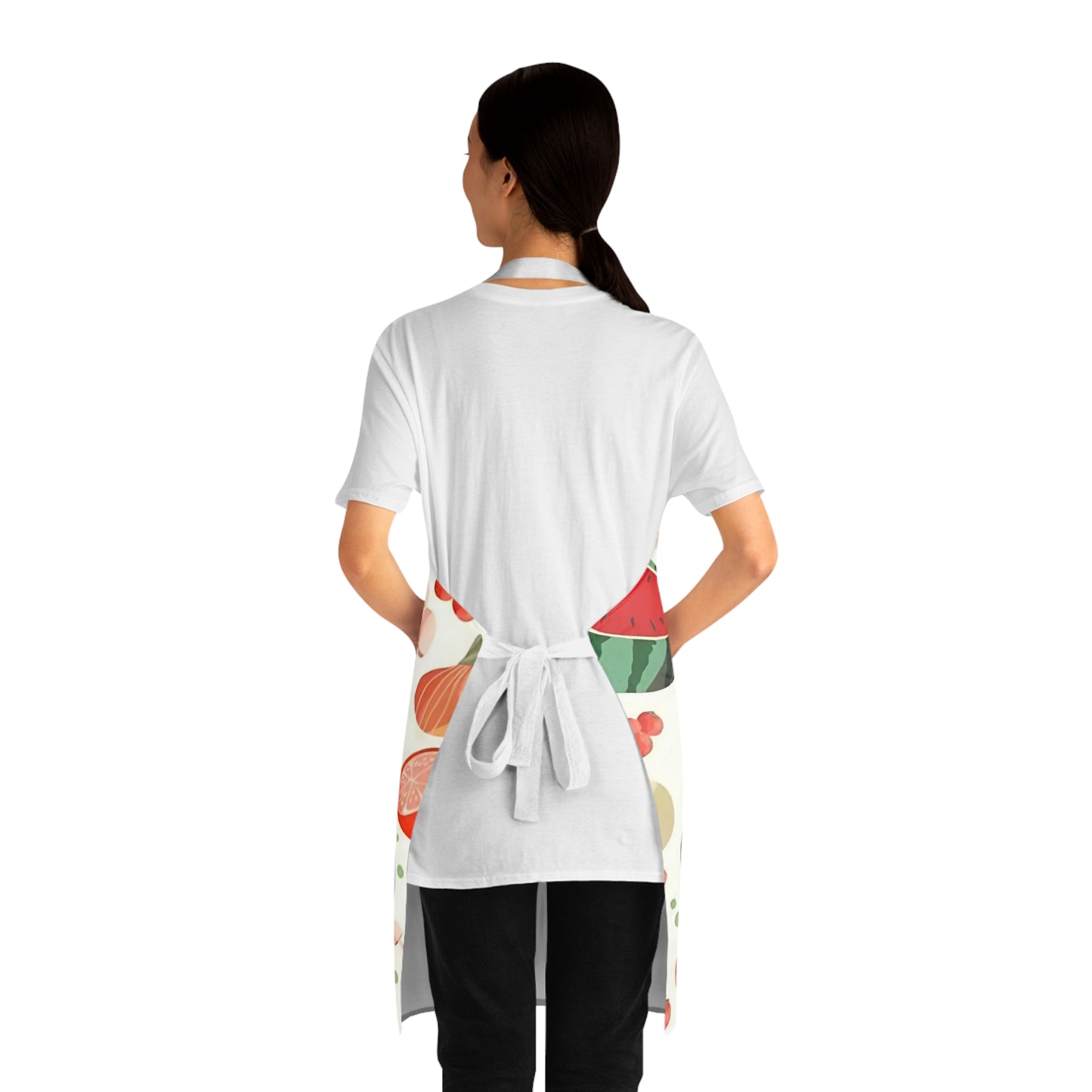 Vibrant Vegetable and Fruit Apron, Colorful Cooking Apron, Chef Gift, Kitchen Decor, Holiday Cooking Outfit, Foodie Gift