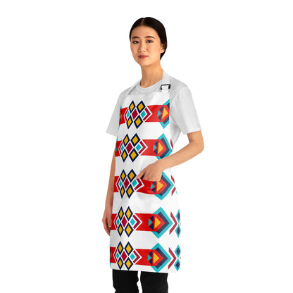 Colorful Geometric Pattern Apron, Kitchen Apron for Cooking & Baking, Unique Gift for Foodies, Artisanal Culinary Style, Hostess Gift, [...]