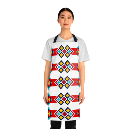 Colorful Geometric Pattern Apron, Kitchen Apron for Cooking & Baking, Unique Gift for Foodies, Artisanal Culinary Style, Hostess Gift, [...]