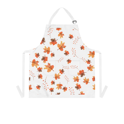 Autumn Fall Leaves Apron – Rustic Thanksgiving Kitchen Decor, Cozy Harvest Cooking Gift & Seasonal Fall Kitchenwear (USA)