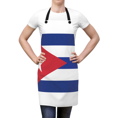 Cuban Flag Chef Apron – Patriotic Cooking Apron, Cuba Pride Kitchen Gift & Cultural BBQ Apron (USA)